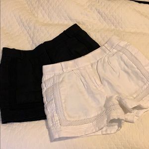 J. Crew linen shorts with Pom trim (set of 2)